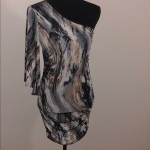 One shoulder mini dress